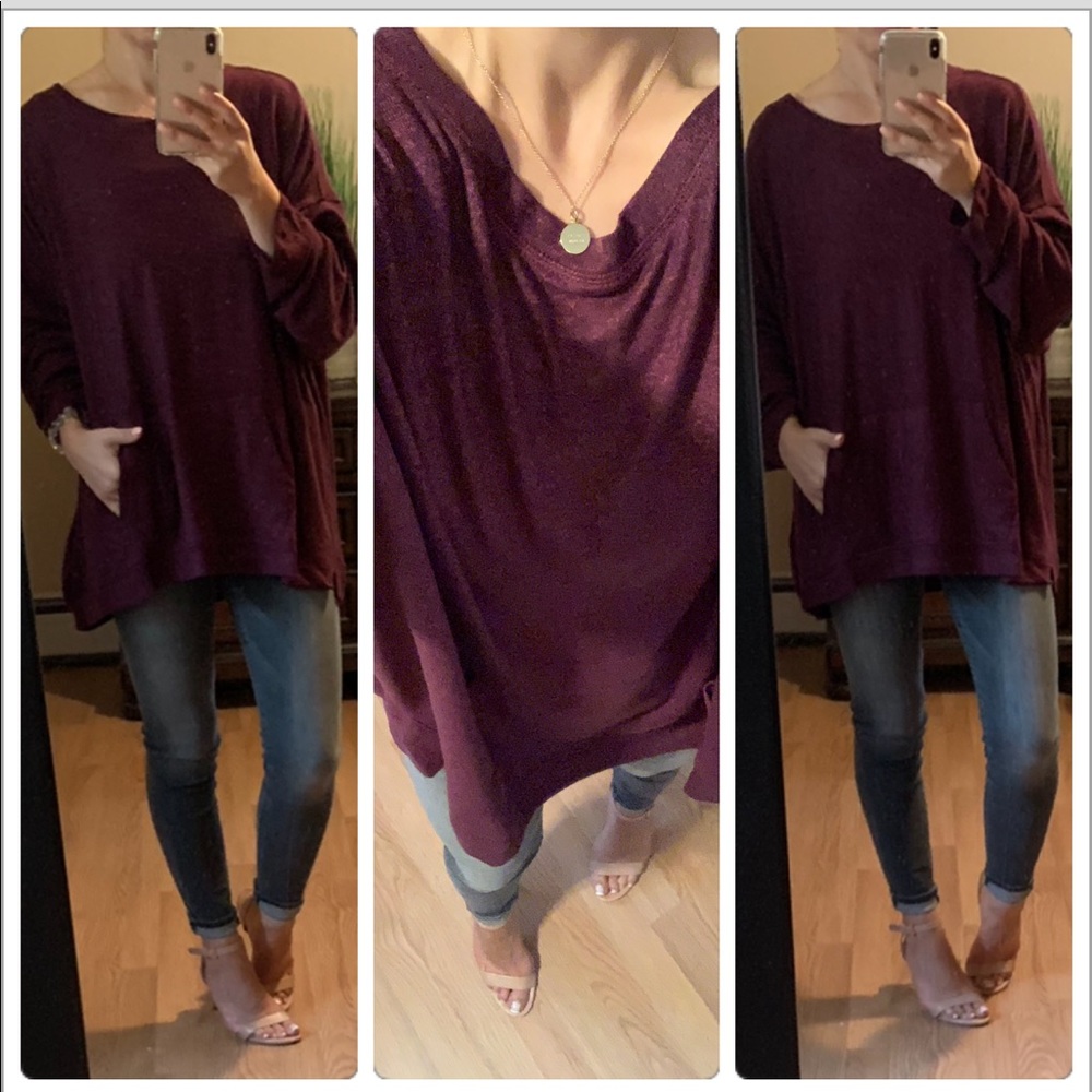 New๐Ultra soft kangaroo Rose pocket top - Picture 4 of 8